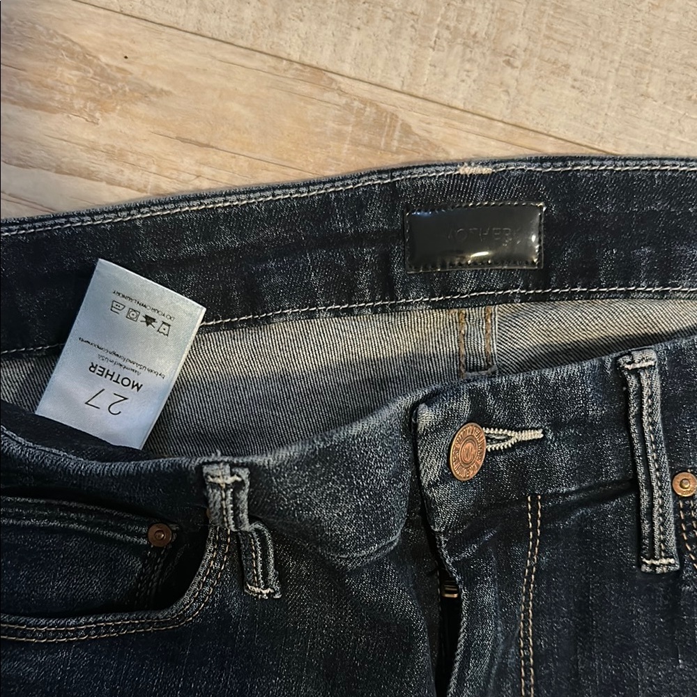 MOTHER Blue Skinny Jeans Classic Fit - Picture 2 of 2